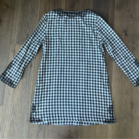 Vineyard Vines Embellished Seed Bead Gingham Pullover tunic Dress Cover up - Picture 9 of 10